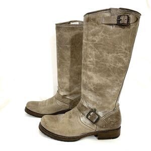 Frye Women's Veronica Slouch Tall Boots Brown/Gray Distressed Leather Size 7.5